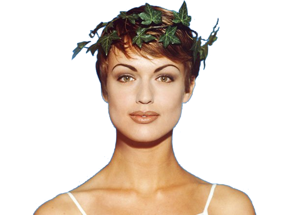 Pretty woman with short hair